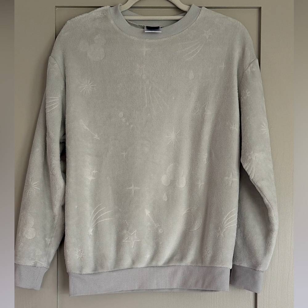 Disney Mickey Mouse Gray Fleece Sweatshirt Small